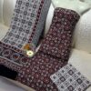 Handmade Ajrak Print Cotton 3-Piece Suit with Shirt, Trousers, and Dupatta by Mahra Collection