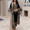 Emaan Adeel Velvet Dress with Mysori Embroidered Dupatta and Jamawa Trouser by Mahra Collection